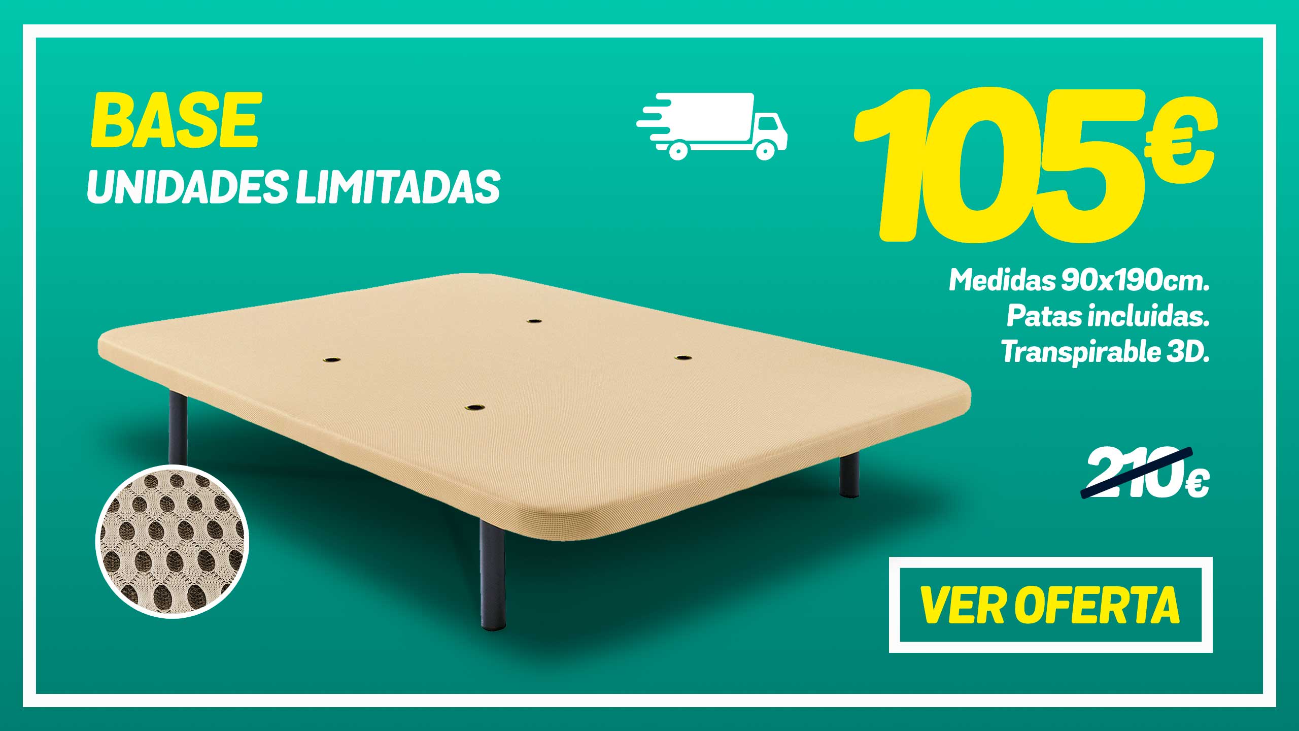 base tapizada barata online